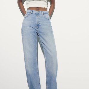 ZARA High Waist Wide Leg Jean
